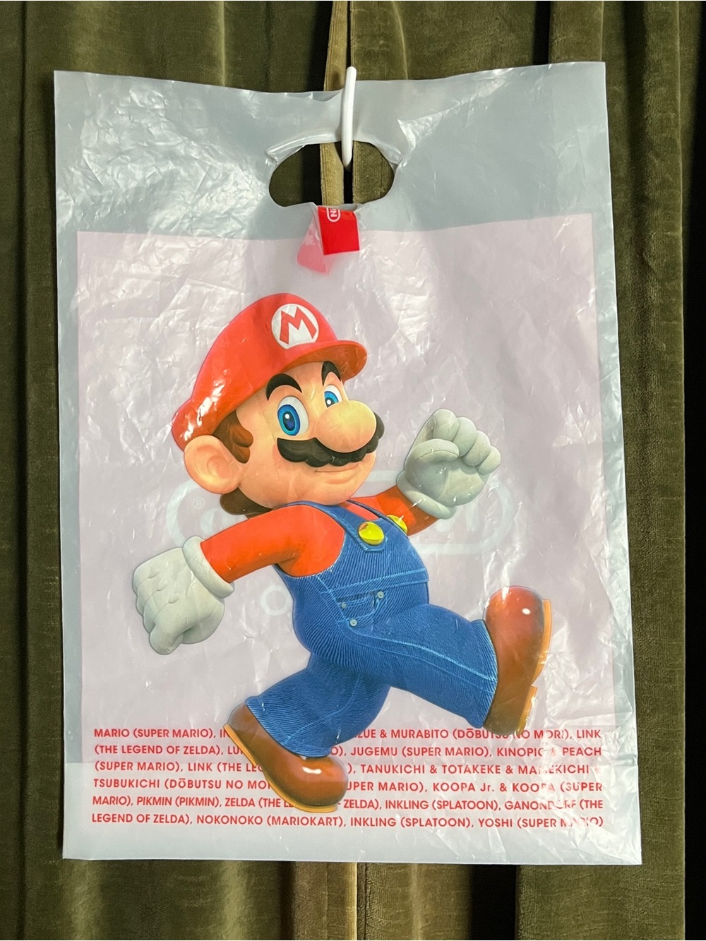 Nintendo Tokyo Super Mario Plastic Shopping Bag USED